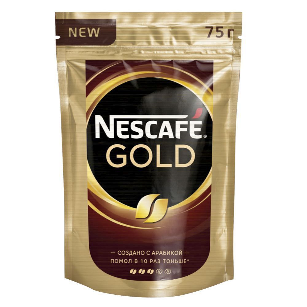 Nescafe Gold кофе растворимый зип-пакет 75г