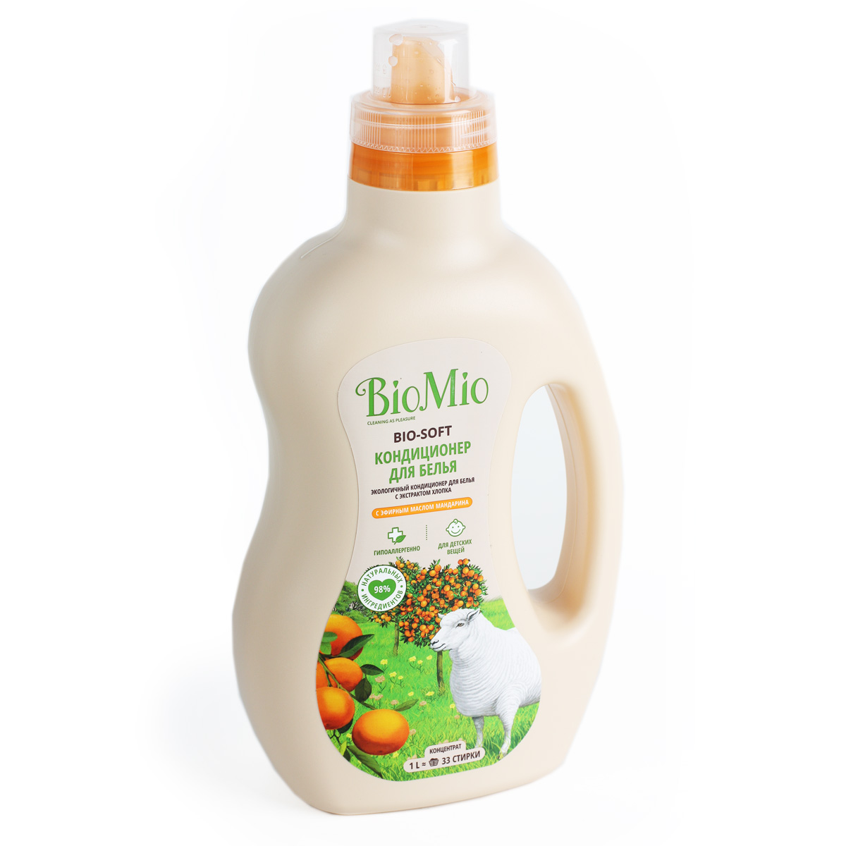 BIO MIO кондиционер для белья с эфирным маслом мандарина БиоМио1л