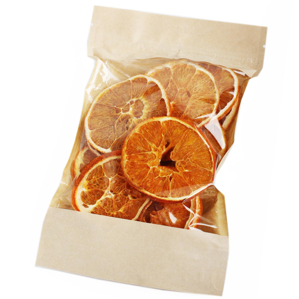 Фруктовые чипсы Апельсин в крафт пакетике 50г