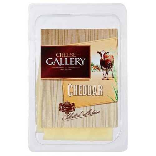 CHEESE GALLERY сыр Чеддер белый нарезка 45% 150г
