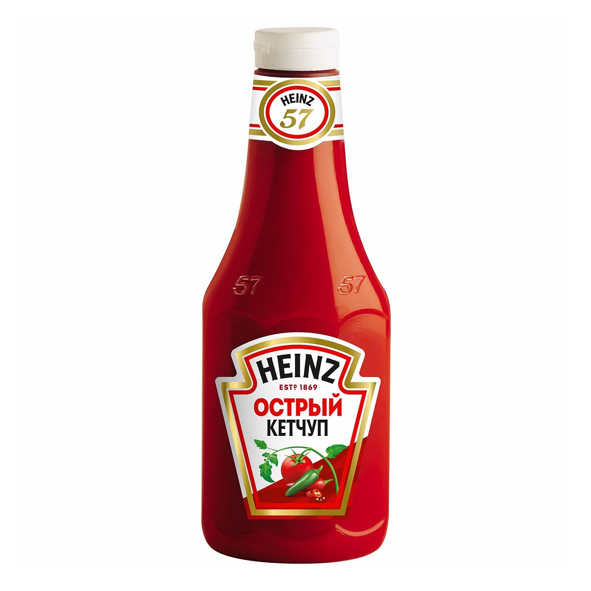 Heinz кетчуп томатный острый в бутылке 800г