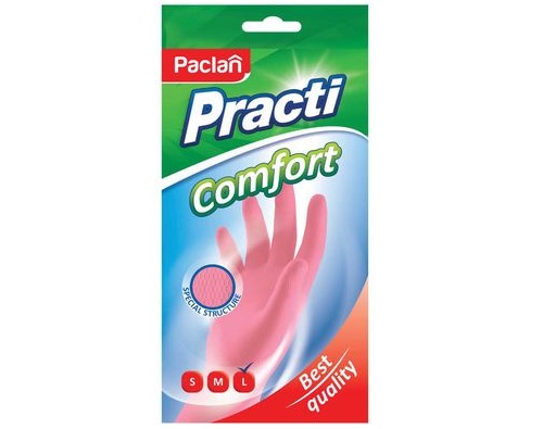 Paclan Practi Comfort перчатки хозяйственные улучшенной структуры размер L