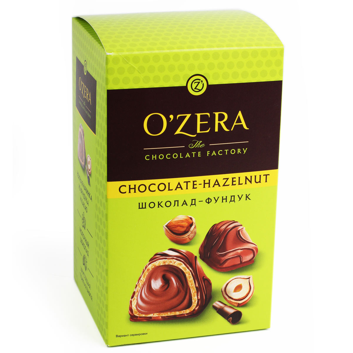 O'ZERA конфеты Озера шоколад-фундук вафельные с ореховой начинкой 150г