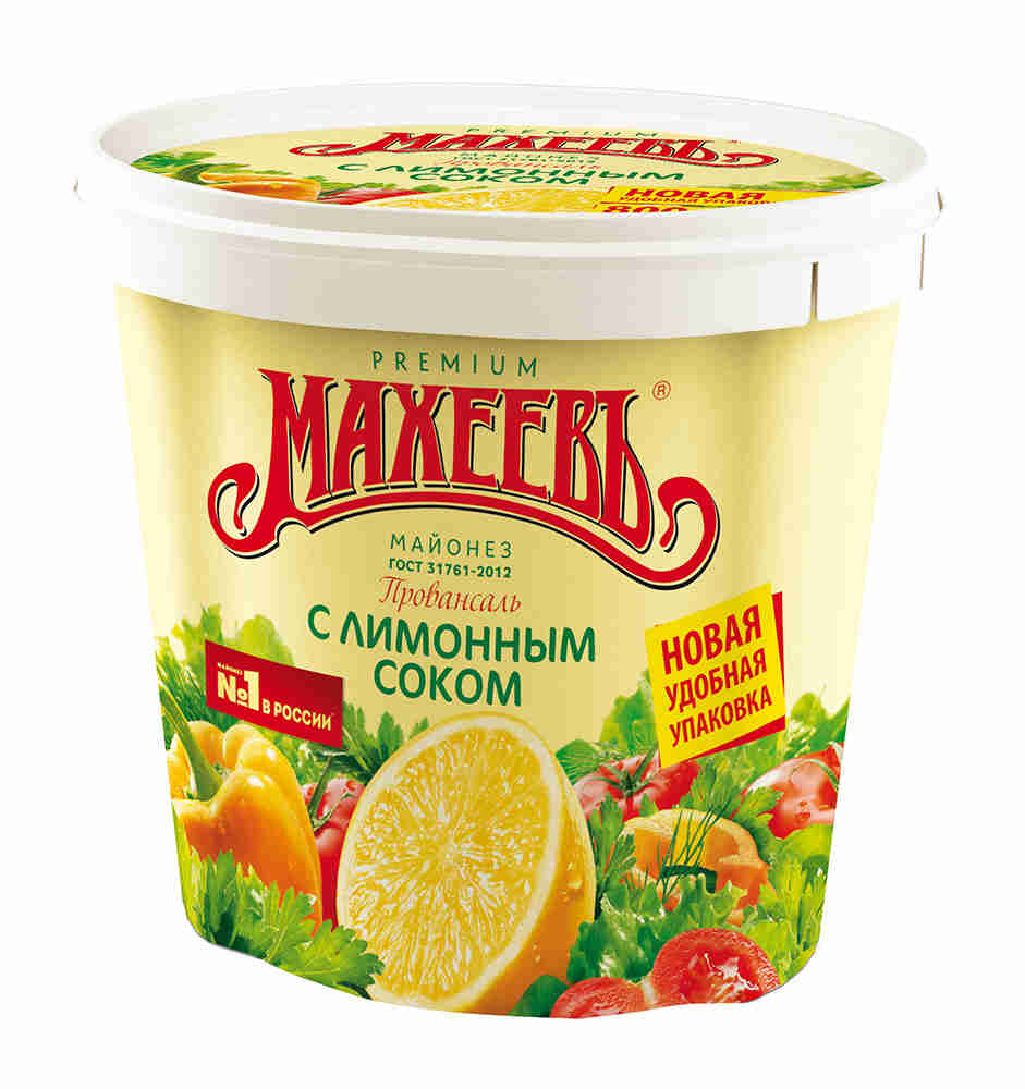 МАХЕЕВЪ майонез Провансаль с лимонным соком ведро 50.5% 800г 