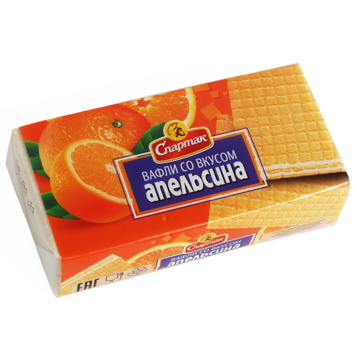 СПАРТАК Вафли со вкусом апельсина 100г