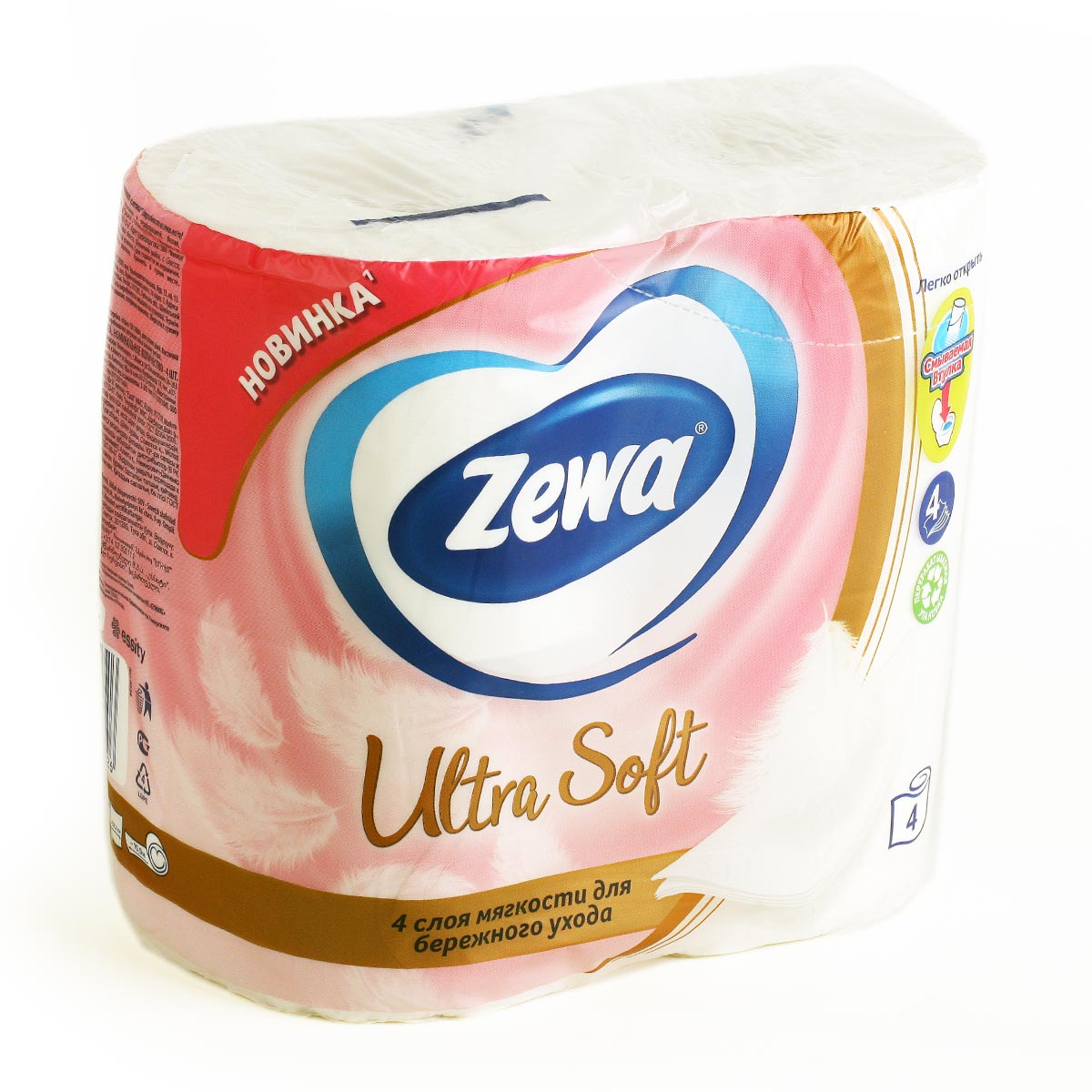 ZEWA Ultra Soft туалетная бумага Зева 4 слоя 4Р