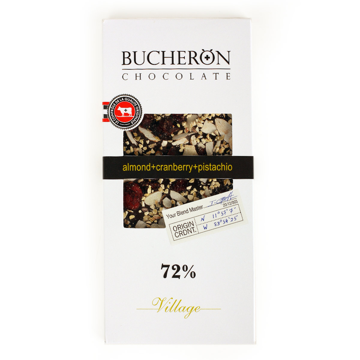 Бушерон шоколад горький BUCHERON с миндалем клюквой и фисташками 72% 100г