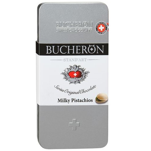 BUCHERON молочный шоколад  Бушерон с фисташками 72% подарочное оформление 100г