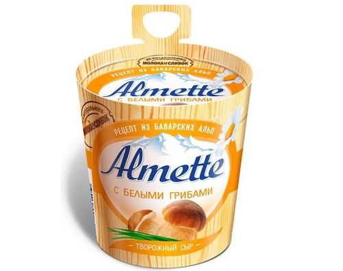 Творожный сыр Альметте ALMETTE с белыми грибами 150г