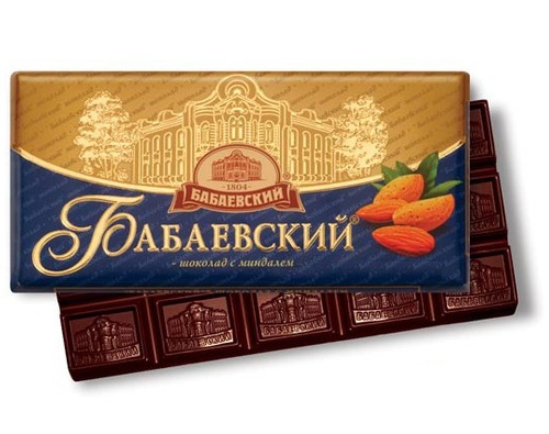 Бабаевский шоколад с миндалем 100г