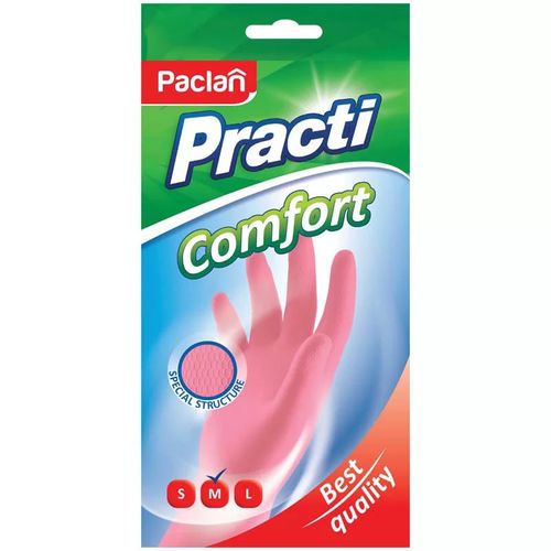 Paclan Practi Comfort перчатки хозяйственные улучшенной структуры размер M