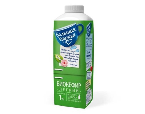 БОЛЬШАЯ КРУЖКА кефир 1% 720г
