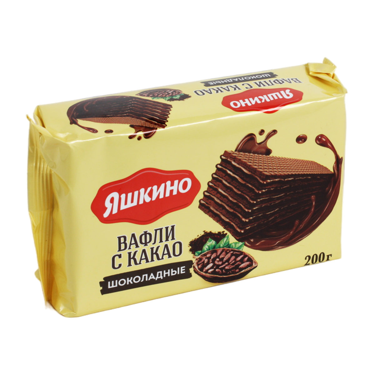 Яшкино вафли с какао шоколадные 200г