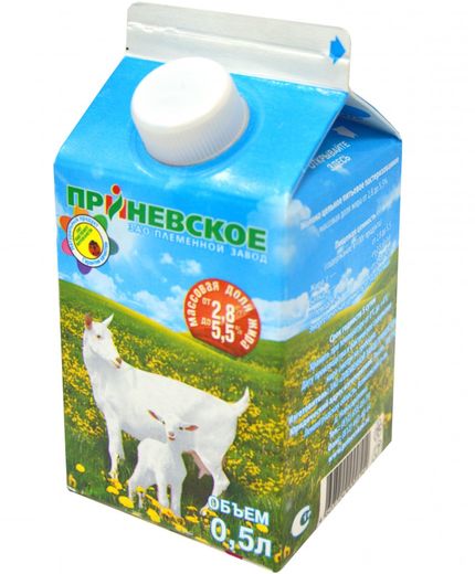 Молоко козье цельное Приневское 3.2-4.5% 0.5л