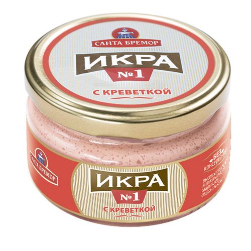 Икра мойвы с креветкой Санта-Бремор 180г 