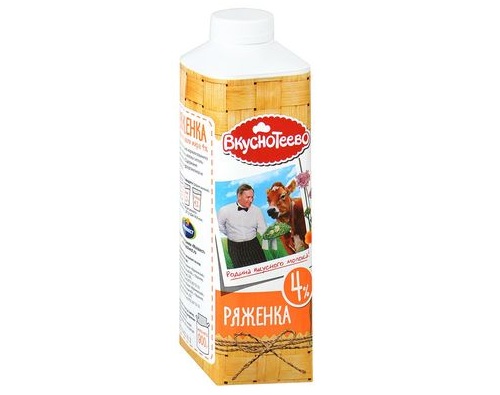 ВКУСНОТЕЕВО ряженка 3,2% 900г