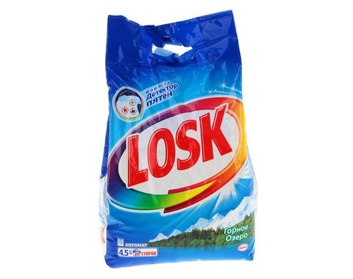 Losk стиральный порошок Горное озеро формула детектор пятен 4.5кг