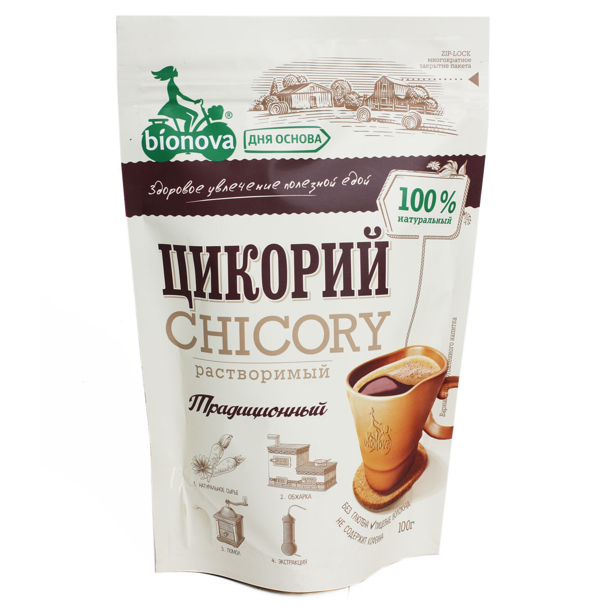 Цикорий Традиционный растворимый 100г BIONOVA