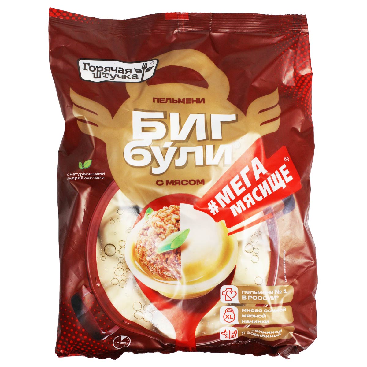 Горячая Штучка БИГБУЛИ пельмени с мясом Мегамясище 700г