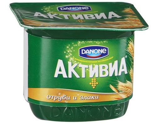 АКТИВИА Йогурт Отруби и злаки 130г 
