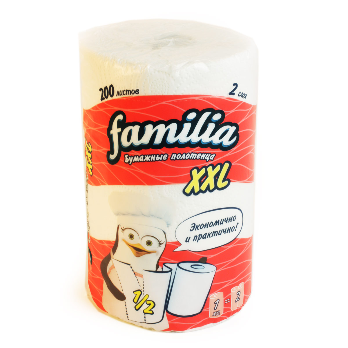 Фамилия бумажные полотенца Familia 2 слоя 1 рулон