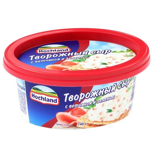 Сыр Хохланд творожный с ветчиной и зеленью 140г
