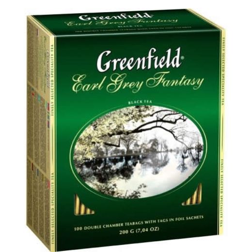 Чай черный Greenfield Earl Grey Fantasy 100пак X2г 200г 